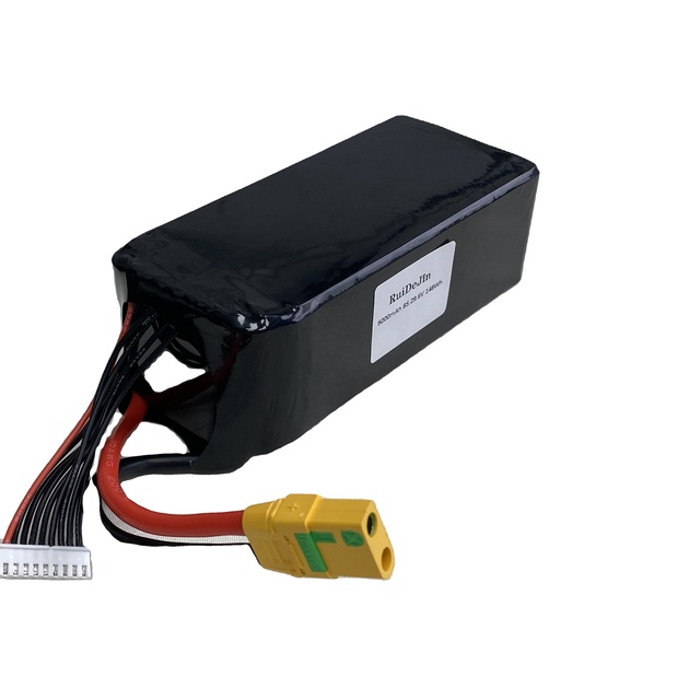 Custom High Discharge 15C 30C Rate 100A LiFePO4 Solid State Battery 12S Soft Case 30000mAh 22.2V 6S1P for Big-Load Drones