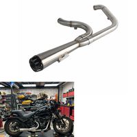 Sistema de Escape Completo Pazoma 2 en 1 de Acero Inoxidable 304 para Softail Low Rider ST FXLRST 117 2022-2025 Fat Bob FXFBS