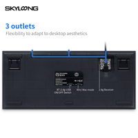 Skyloong 75% Dark Fairy-Tale Thème Clavier de jeu Commutateurs optiques Clavier mécanique de jeu filaire avec bouton pour PC Gamer