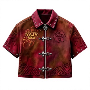 T-shirt Streetwear Homme Oversize Coupe Boxy Vintage Motif Pompier avec Bouton Mousqueton - Product Image 2