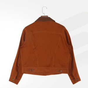 Giacca Unisex Stile Vintage per Uso Quotidiano con Colletto a Contrasto e Maniche Lunghe - Product Image 2