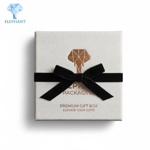 Custom <b>White</b> Textured Gold Foil Luxury Collapsible Foldable Magnetic <b>Box</b> Ribbon Closure Insert Jewelry Watch <b>Box</b> Set - Product Image 3