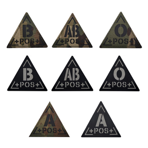 カスタマイズ可能PVC/PU血液グループパッチ流行の刺繍ツイル生地ビーズアップリケ衣料品衣料品用バックパック靴帽子 - Product Image 1