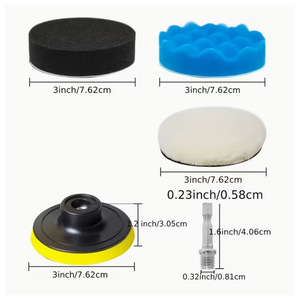 เครื่องขัดสีรถยนต์ขนาด 3 นิ้ว 75 มม. ชุดขัดพร้อมแผ่นรอง สำหรับงานดีเทลรถยนต์ ขัดเคลือบสี และขัดเงา - Product Image 5
