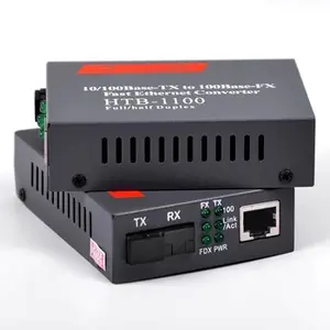 Gigabit Ethernet מדיה ממיר HTB 3100 מצב יחיד 20KM סיבים אופטי מדיה ממיר