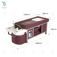 Lit de lavage de cheveux électrique inclinable pour salon de coiffure, moxibustion, massage thaïlandais, spa capillaire, pédicure et esthétique