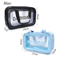 Sac de salle de bain de lavage de toilettes en PVC PU imprimé de logo personnalisé avec poignée rangement portable de voyage trousses fourre-tout d'articles de toilette