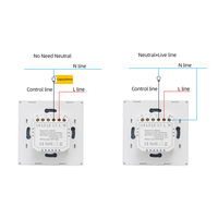 TYSH Interrupteur intelligent WiFi Zigbee 1/2/3/4 voies pour Alexa Homekit, étanche, panneau tactile ABS