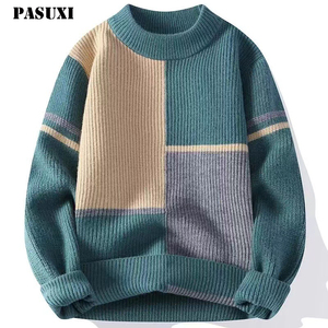 PASUXI Cardigan pour homme sur mesure, col rond, tricot respirant, manches longues, automne - Product Image 1