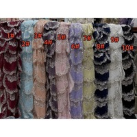 Tissu en dentelle 3D à sequins, broderie florale brillante sur tulle doux, idéal pour robe de mariée, robe de soirée, couture fine qui maintient les sequins en place