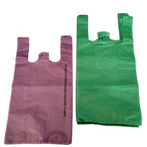 Bolsas de supermercado reutilizables de plástico para empacar alimentos, tipo camiseta, precio de fábrica. - Product Image 4