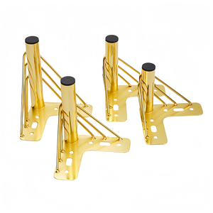 <span class=keywords><strong>Patas</strong></span> <span class=keywords><strong>de</strong></span> Sofá Modernas Triangulares <span class=keywords><strong>de</strong></span> Metal Dorado, <span class=keywords><strong>Patas</strong></span> <span class=keywords><strong>de</strong></span> Sofá Metálicas para Muebles <span class=keywords><strong>de</strong></span> Oficina y Edificios - Product Image 3