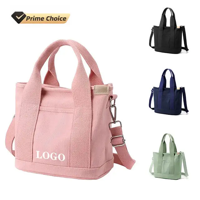 BSCI custom wholesale promotional large sturdy canvas grocery Tote Bag Women Shoulder Bag Canvas Tote Bag