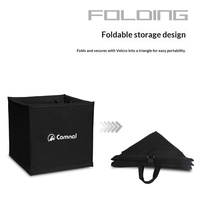 Canle Camnal Panier pliable en nylon pour le stockage en montagne et en escalade avec corde de lancer, portable, noir CA-F8518