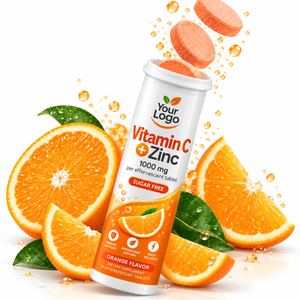 Comprimés effervescents OEM de vitamine C et zinc : stimule le bien-être quotidien, reconstitue les besoins en vitamines quotidiennes, fournit des antioxydants, pratique et rapide. - Product Image 1