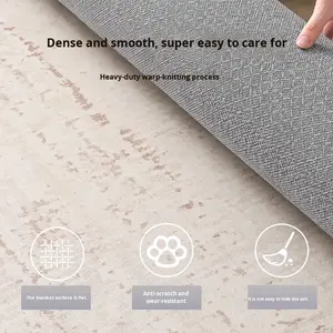 <span class=keywords><strong>Tapis</strong></span> de sol carré moderne en soie glacée rafraîchissante, style crème, nouveau <span class=keywords><strong>tapis</strong></span> de tatami d'été, lavable, essuyable, respirant, <span class=keywords><strong>tapis</strong></span> pour salon - Product Image 3