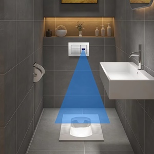 <span class=keywords><strong>Cisterna</strong></span> Oculta Inteligente con Sensor, de HDPE Resistente, Moderna, Cuadrada, para Baño Exterior, Montada en la Pared - Product Image 1