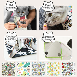 Toalla de alimentación de medicina para cortar <span class=keywords><strong>uñas</strong></span> de mascotas al por mayor paño antiarañazos envoltura protectora para cámara paño lavable envoltura para gatos - Product Image 4