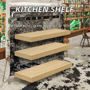 Đôi bằng gỗ nổi treo tường kệ sách cho nhà bếp phòng tắm phòng khách-trang trí treo kệ cho đồ chơi tổ chức - Product Image 2