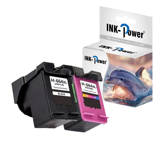 INK-POWER 664 XL 664XL Premium Remanufactured Color Ink Cartridge for HP664 for HP DeskJet Ink Advantage 1115 2675 3776 Printer