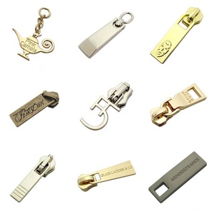 Mạ Cao Made Tùy Chỉnh Tên Thương Hiệu Khắc Bạc Kim Loại Dây Kéo Kéo Cho Giày/Hat - Product Image 5