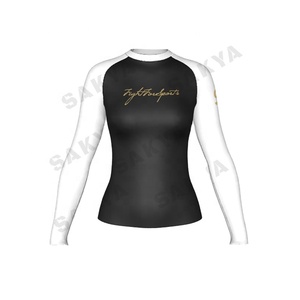 Diseñe su propio protector de erupción de alta calidad de manga larga barato Jiujitsu Bjj mujeres Rashguards MMA Rash Guards - Product Image 2