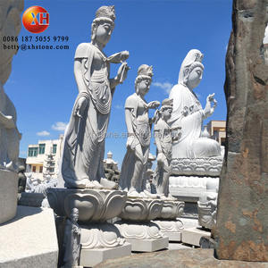 Piedra blanca Natural de estilo japonés tallada grande Kuan Yin Guan Yin <span class=keywords><strong>Kannon</strong></span> la diosa de la Misericordia Kwan Yin estatuas de escultura de Buda - Product Image 4