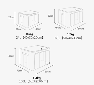 Boîte de rangement en acier avec cadre Boîte de rangement étanche pour voiture Boîte de rangement pliante pour jouets d'enfants Vente en gros d'usine - Product Image 3