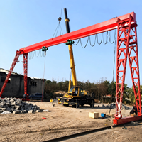 Modèle MHh Wan Long 16T Max. Grue portique de 9 m à 12 m de portée avec contrôle PLC et moteur pour les aires de manutention, les ports et les quais