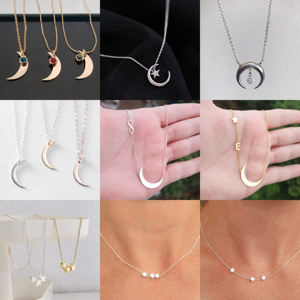 <span class=keywords><strong>Collana</strong></span> con ciondolo a forma di stella a <span class=keywords><strong>mezzaluna</strong></span> con gioielli da donna all'ingrosso <span class=keywords><strong>collana</strong></span> in argento Sterling 925 con luna e stella in oro 18 carati - Product Image 5