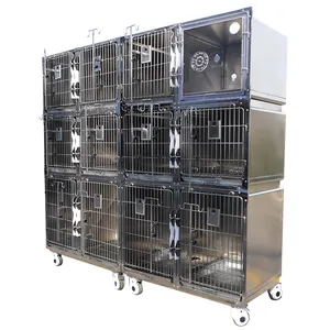 USMILEPET Factory Direct High Quality Veterinary Cage 12 Compartments For Pet Hospital Pet Cages Dog Cat Veterinary