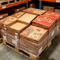 Caja de Cartón Kraft Personalizable para Pizza de 6, 8, 10, 14, 16 y 18 Pulgadas, con Ventilación y Superficie Resistente al Aceite, para Entrega de Pizza a Domicilio