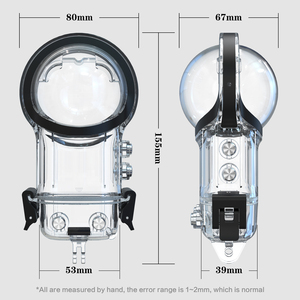 Custodia Impermeabile Subacquea Invisibile 30M per Fotocamera Insta360 One X3, per Nuoto, Surf ed Esplorazione del Fondale Marino - Product Image 2