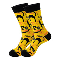 Chaussettes fantaisie amusantes et colorées pour hommes, chaussettes en coton joyeuses pour Halloween