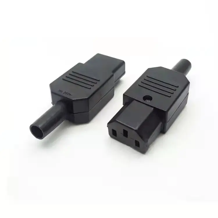 AC socket plug 3 pin cable connector iec c14 male connector iec 320 connector c13 c14 plug