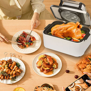 Friteuse à air multifonctionnelle haute capacité 1400W 6l personnalisée en usine friteuses à air intelligentes allemandes à double alimentation numérique - Product Image 4