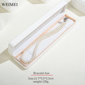 WEIMEI - Caja de Joyería de Piel Sintética al por Mayor, Caja Organizadora de Anillos, Pendientes y Pulseras con Logotipo Personalizado de Lujo, Cajas de Embalaje de Joyería Negras - Product Image 4