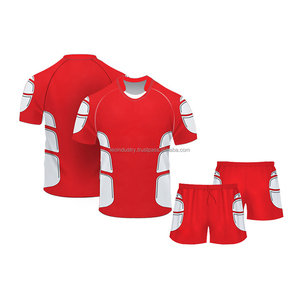High Quality Rugby Uniform Sets New <b>Design</b> Quick Dry Breathable Anti-Bacterial Summer Polyester Customized Colors Logo OEM - Product Image 6