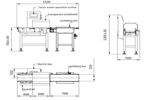 Tự động Băng tải đóng gói quy mô định lượng kiểm tra máy kết hợp với đầu ra USB ghi nhãn - Product Image 4