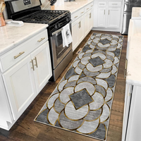 Tapis de couloir en velours cristal, lavable en machine, antidérapant avec support en TPR, à poils courts et doux, pour couloir ou chevet, impression personnalisée