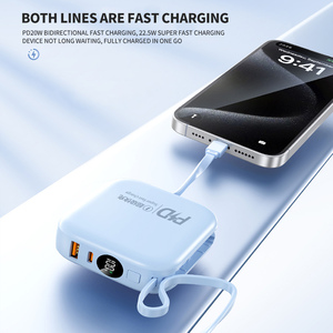 PD 20W 10000mAh <strong>Super</strong> Fast Charging <strong>Mini</strong> LED Display Portable <strong>Power</strong> <strong>Bank</strong> Type-c Cable 22.5W Anti-lost Emergency <strong>Power</strong> <strong>Bank</strong>