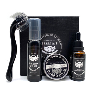 Cao Cấp Mens Râu Chăm Sóc Bộ Quà Tặng Tốt Nhất Cắt Tỉa Tăng Trưởng Phong Cách Râu Chải Chuốt Bộ <span class=keywords><strong>Kit</strong></span> Cho Nam Giới - Product Image 1