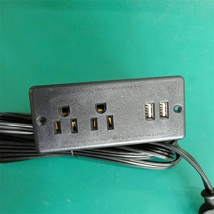 Chúng tôi tiêu chuẩn ổ cắm đơn và Cổng USB kép Ổ cắm điện cho đồ nội thất Dải điện - Product Image 2