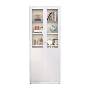 ตู้หนังสือเหล็กหน้ากระจกแบบกึ่งกระจก พร้อมเคลือบป้องกันสนิม สำหรับเก็บเอกสารสำนักงานเชิงพาณิชย์และตกแต่ง - Product Image 1