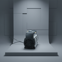 Compresseur d'air portable 0,86 kW 1 CV refroidi par air, sans huile, avec sécheur d'air intégré, pompe à piston sans huile haute pureté, alimentation CA/CC
