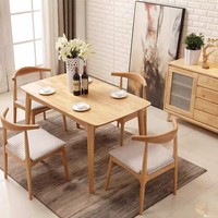 Table à manger carrée moderne en bois Jiuyi de haute qualité pour 4 à 6 personnes, idéale pour hôtels, restaurants et salons