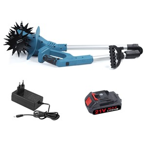 Blue Rotary Tiller 21V Max Lithium Electric Handheld Cultivator 8 Inch Soil Tillage - Product Image 1