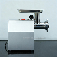Nouvelle hachoir à viande électrique commercial en acier inoxydable certifié CE avec fonctionnement automatique et capacité de 80 kg/h