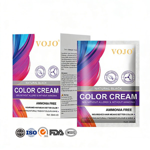 Crème colorante pour <span class=keywords><strong>cheveux</strong></span> VOJO brun <span class=keywords><strong>clair</strong></span>, coloration rapide en 10 minutes, sans ammoniaque, sans PPD, coloration permanente professionnelle de salon, vente en gros - Product Image 3