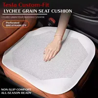 Accessoires pour voitures Tesla Modely/Model3/X, coussin en cuir respirant universel quatre saisons, coussin de voiture ventilé confortable